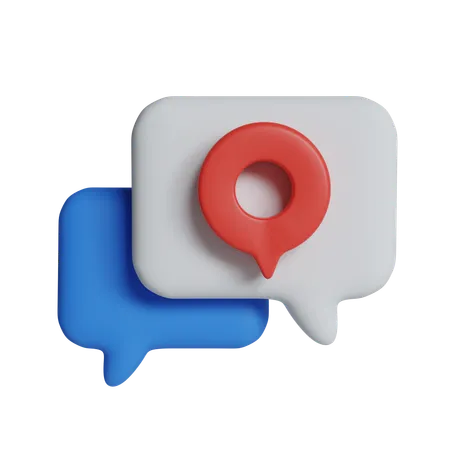 Chat Location  3D Icon