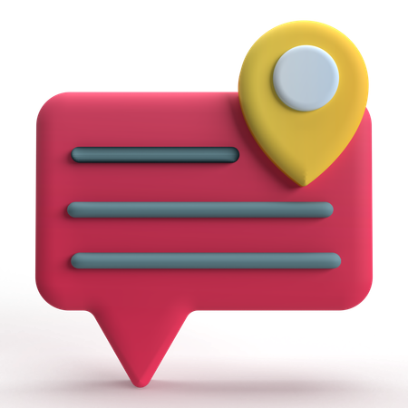 Chat Location  3D Icon