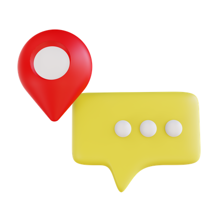 Chat Location  3D Illustration