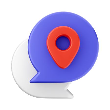 Chat Location 3D Icon