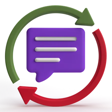 Chat Loop  3D Icon