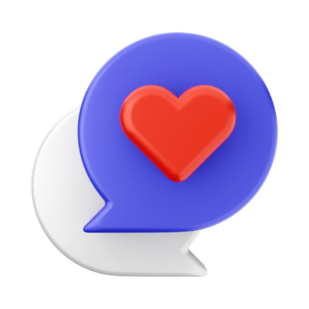 Chat Love  3D Icon