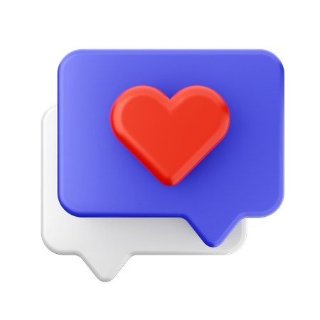Chat love 3D Icon