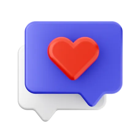 Chat love 3D Icon