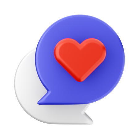 Chat Love 3D Icon