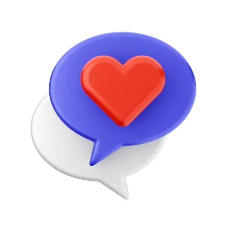 Chat Love 3D Icon