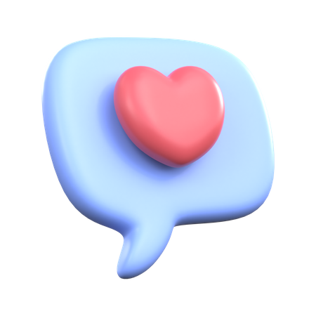 CHAT LOVE  3D Icon