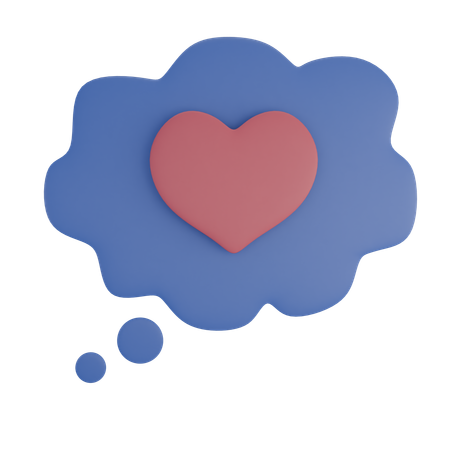 Discuter nuage d'amour  3D Icon