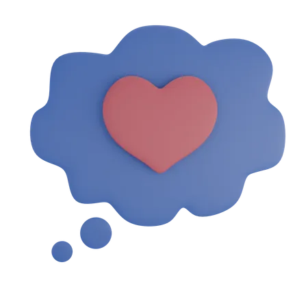 Discuter nuage d'amour  3D Icon