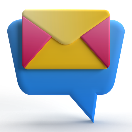 E-mail de bate-papo  3D Icon