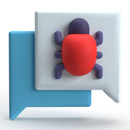 Chat Malware  3D Icon