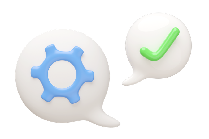 チャット管理  3D Icon