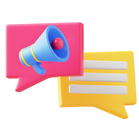 Chat Marketing  3D Icon