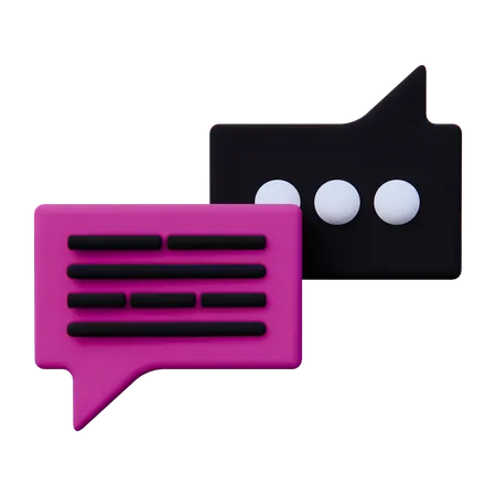 Chat Message  3D Icon