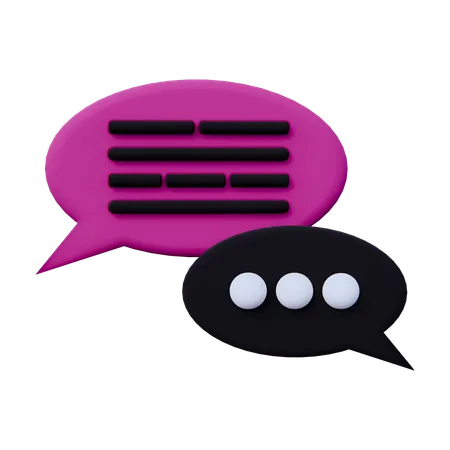 Chat Message  3D Icon