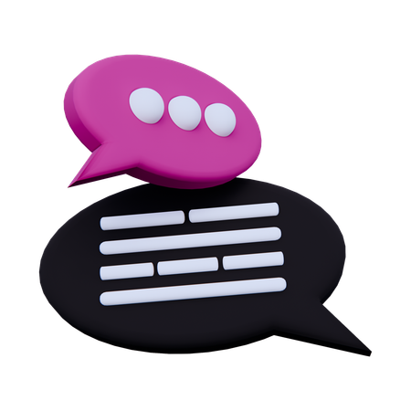 Chat Message  3D Icon