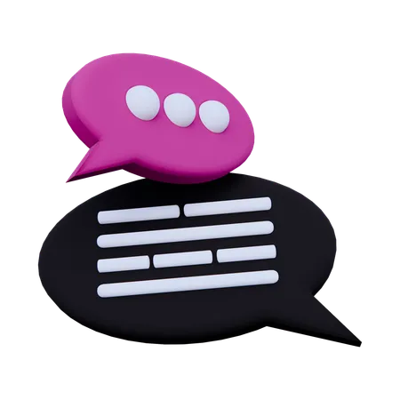 Chat Message  3D Icon