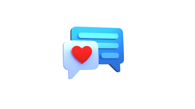 Chat Message  3D Illustration
