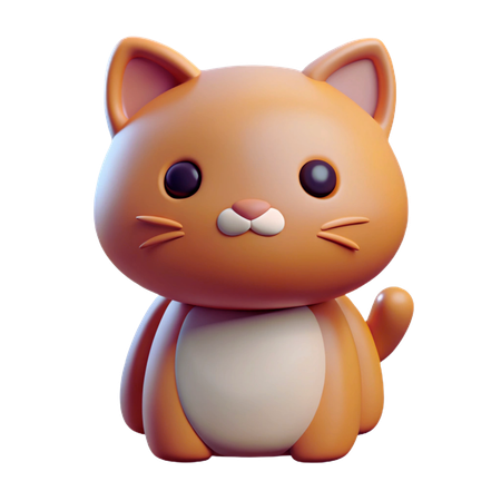 Chat mignon  3D Icon