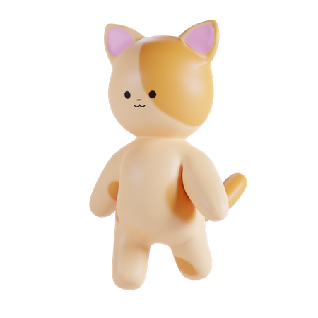 Chat mignon  3D Illustration