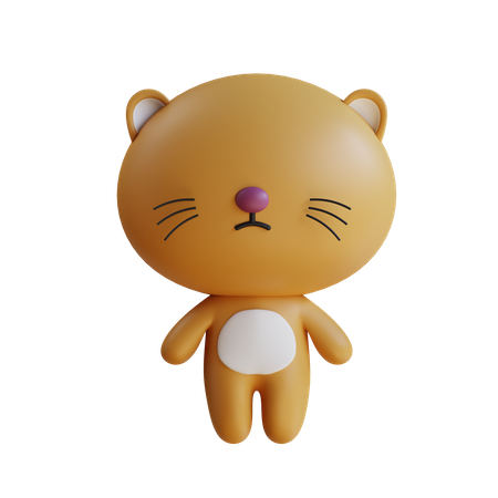 Chat mignon  3D Icon