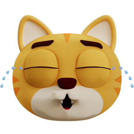 Chat mignon qui pleure  3D Icon