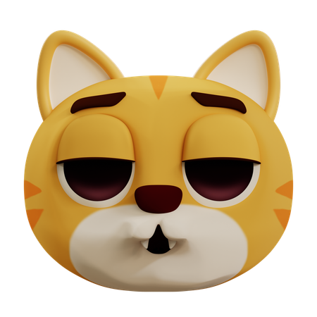 Chat mignon qui s'ennuie  3D Icon