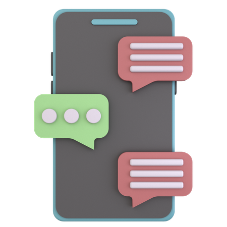 Chat mobile  3D Icon