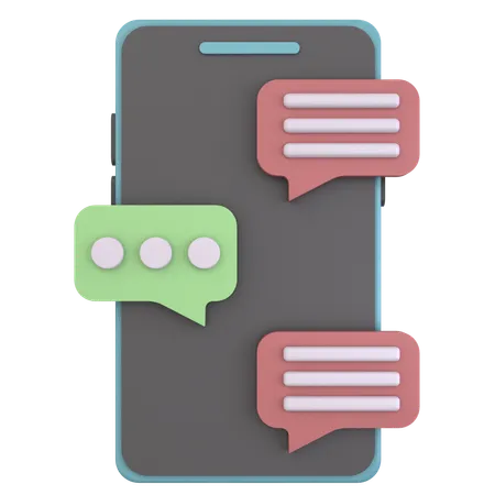 Chat mobile  3D Icon