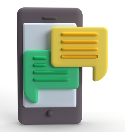 Chat mobile  3D Icon