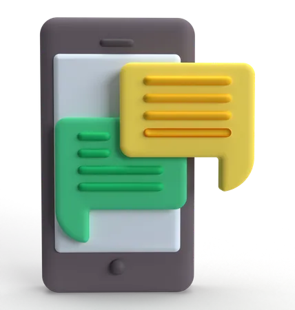 Chat mobile  3D Icon