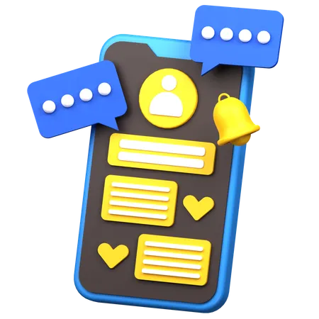 Chat mobile  3D Icon