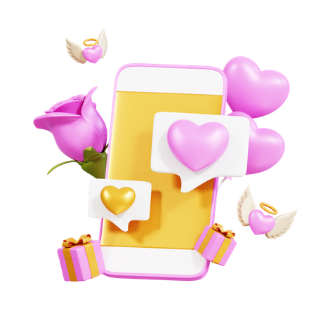 Chat mobile  3D Icon