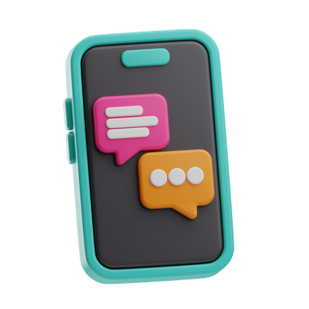 Chat mobile  3D Icon