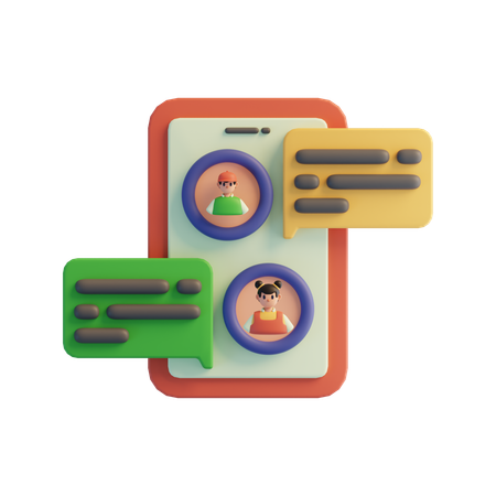 Chat mobile  3D Icon