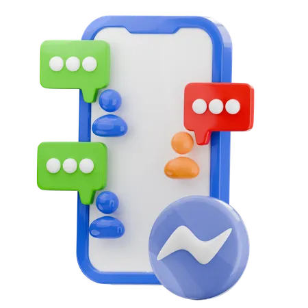 Chat mobile  3D Icon