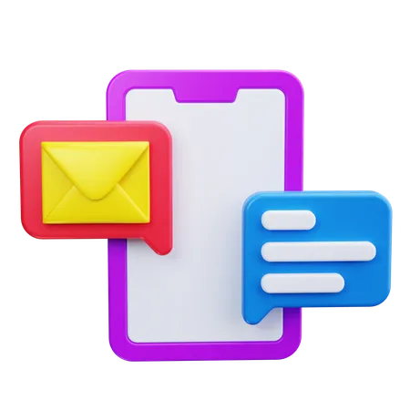 Chat mobile  3D Icon