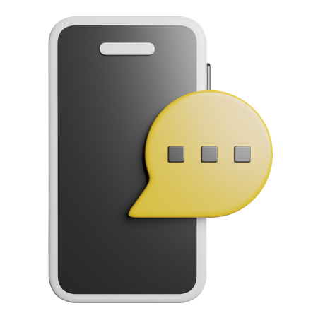 Chat mobile  3D Icon