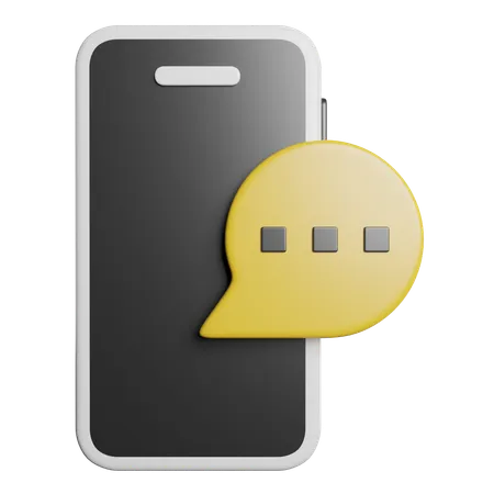 Chat mobile  3D Icon