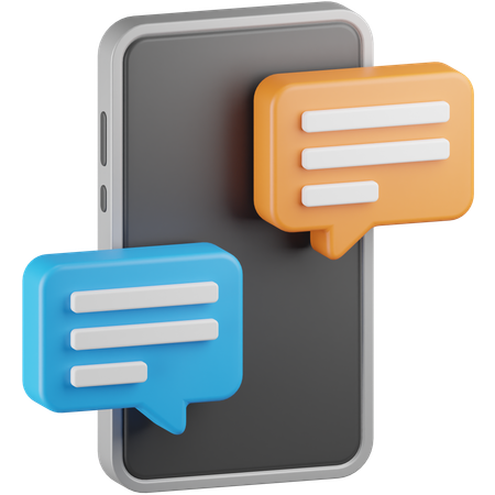 Chat mobile  3D Icon