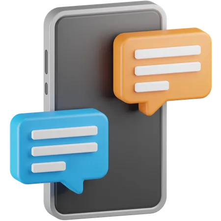 Chat mobile  3D Icon