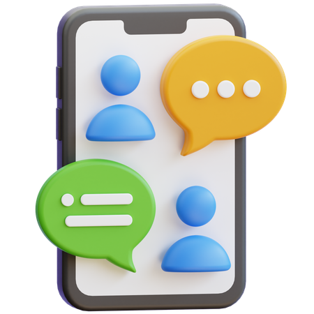 Chat mobile  3D Icon