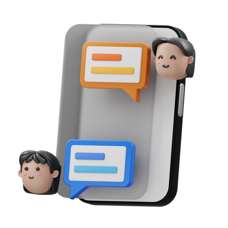 Chat mobile  3D Icon