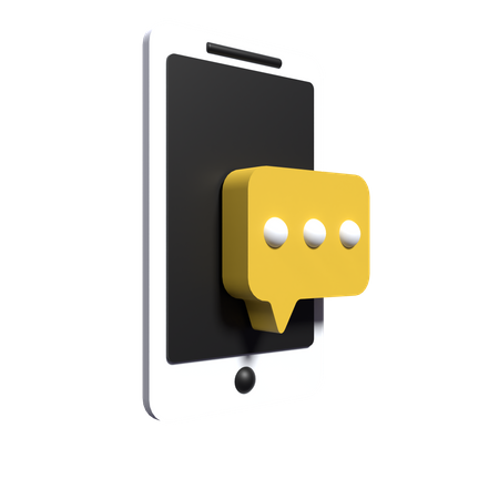 Chat mobile  3D Illustration