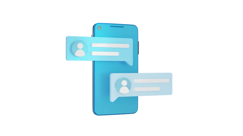 Chat mobile  3D Icon