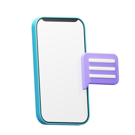 Chat mobile  3D Icon