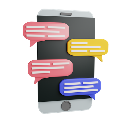 Chat mobile  3D Icon