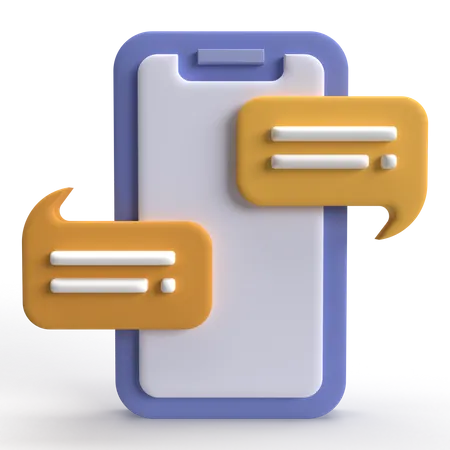 Chat mobile  3D Icon