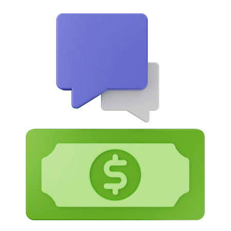 Chat Money  3D Icon