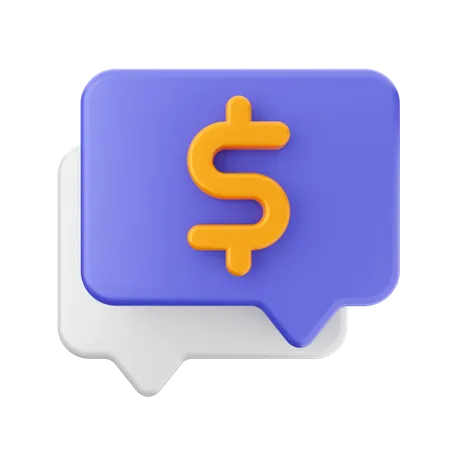 Chat money 3D Icon
